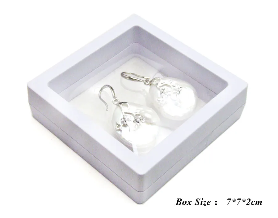 Qingmos Мода 20 мм Серьги из натурального жемчуга для женщин с белым висячим овальным жемчугом серьги ювелирные изделия подарочная коробка ear715
