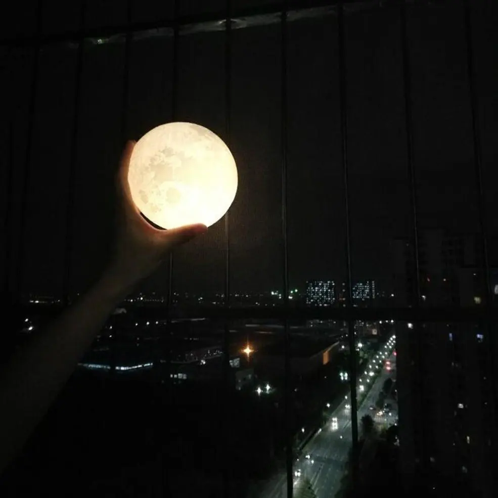 

5 pcs 3D Print Girlfriend Birthday Gift Night Light Moon Light Touch Control LED