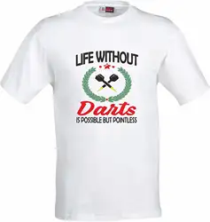 Жизнь без Дартс возможно, но бессмысленные полный цвет сублимации футболка унисекс модные футболки