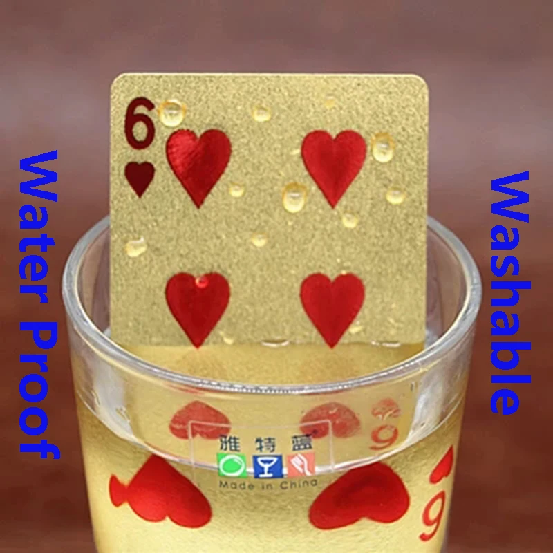 Красочные Аутентичные высококачественные тиранты Золотая фольга игральные карты Золотая коллекция покер пластиковые карты колода с пластиковыми коробками колода
