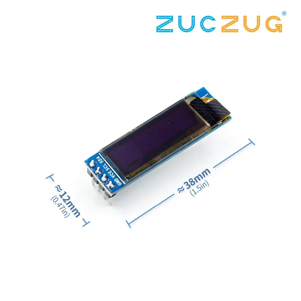 

0.91 Inch 128x32 IIC I2C White / Blue OLED LCD Display DIY Module SSD1306 Driver IC DC 3.3V 5V for arduino