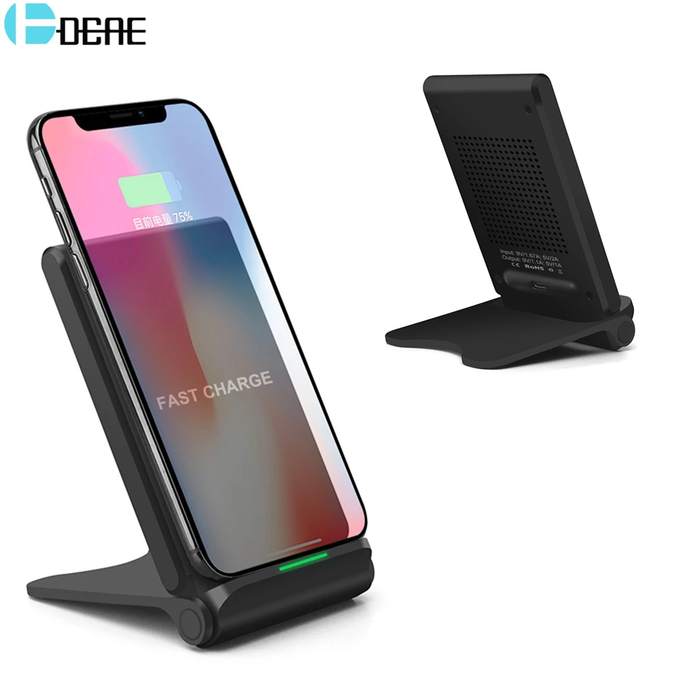 Беспроводная подставка для быстрой зарядки DCAE 10 Вт Samsung S10 S9 S8 USB C складная QI Iphone 11