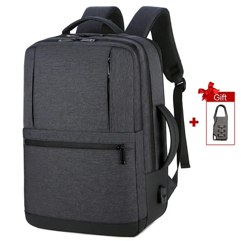 Рюкзак для путешествий, Противоугонный рюкзак, ноутбук, ноутбук, бизнес, мужские сумки, пакет, зарядка через usb, OL, женская сумка, водонепроницаемый мужской рюкзак - Цвет: Черный