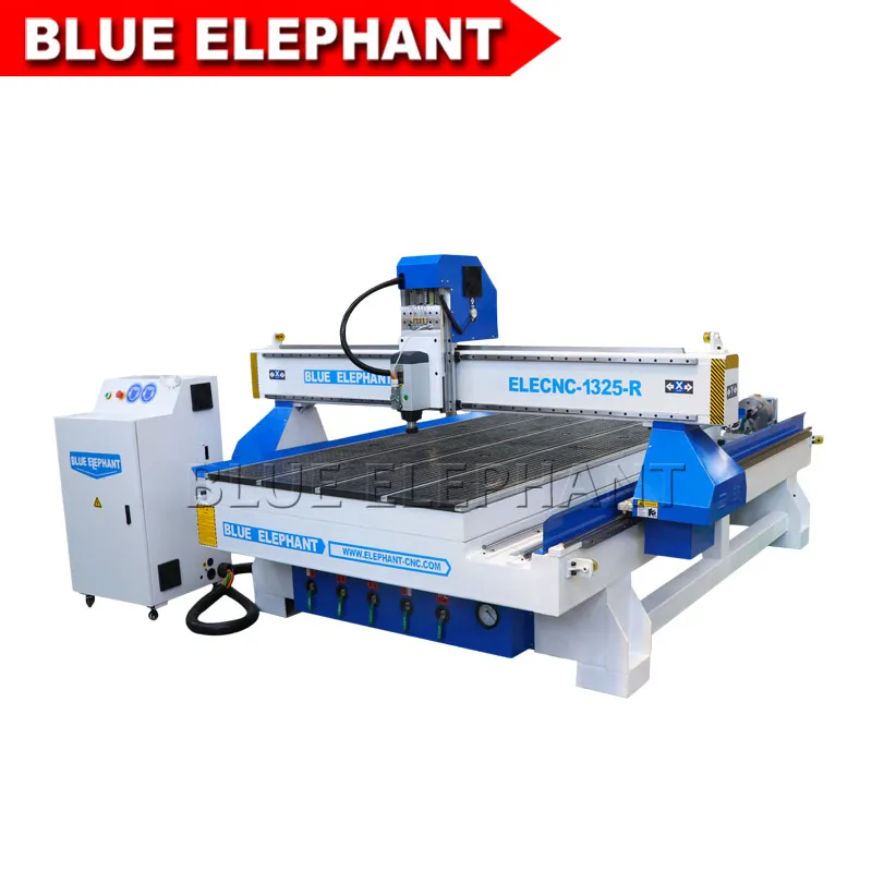 

Blue Elephant 3d wood carving cnc router 1325 cutting machine 4 axis cnc router for furniture working