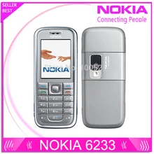 Восстановленное Оригинальное Nokia 6233 мобильный телефон с 2MP камеры 3 г громкий динамик Поддержка русского меню русская клавиатура Бесплатная доставка