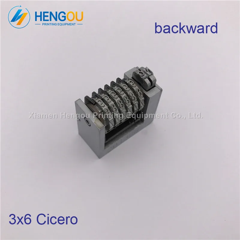 

10 Pieces 100% all steel backward 6 digits Numbering machine 3x6 Cicero letterpress Numbering machine