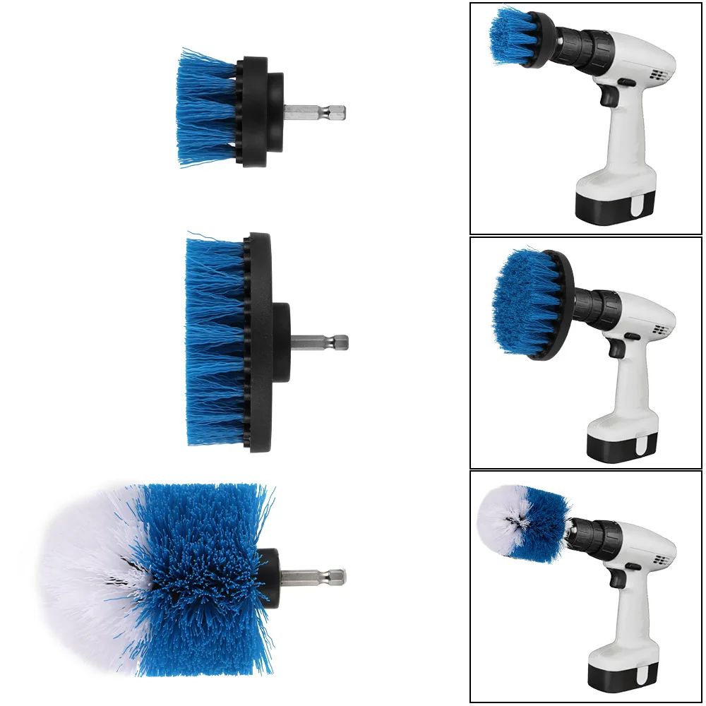 Lemonbest 3pcs Power Scrubber Brush Set For Bathroom Cleaning Cordless