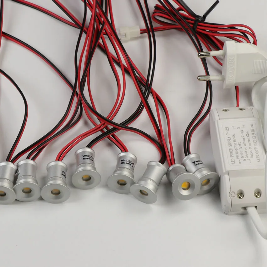  9pcs 1W LED Cabinet Lighting Dimmable Mini LED Lights For Home Kitchen Counter Cupboard Stair Reces - 32921547999