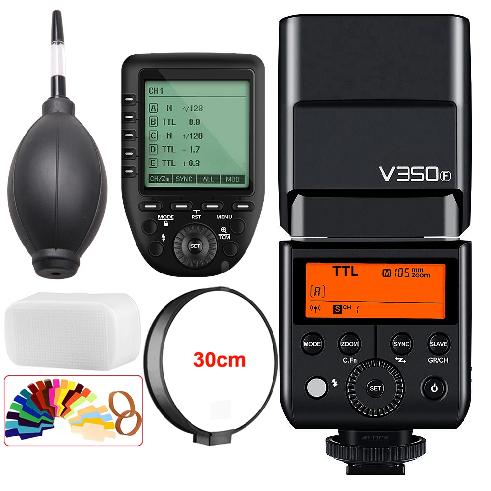 Фотовспышка в наличии Godox V350F TTL HSS 1/8000s со встроенной литий-ионной батареей 2000 мАч
