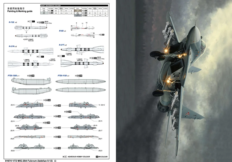 1: 72 масштабная Сборная модель самолета MIG-29A опорная точка(Izdeliye 9,12) модель ВВС 01674 комплект самолета модель головоломка DIY