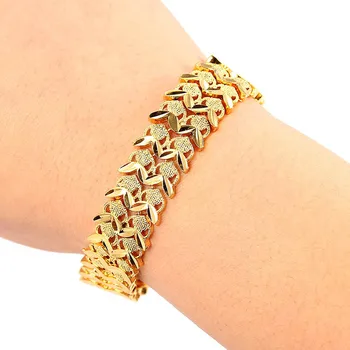 Woman’s Gold Color Heart Charm Bracelets Bracelets & Bangles Women Jewelry Metal Color: Style 3 
