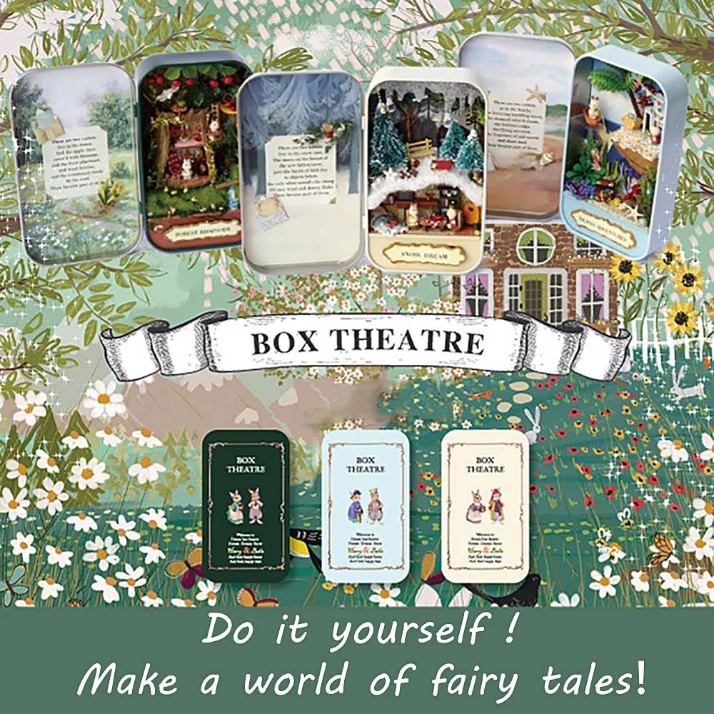 Cute Diy Tin Box Miniature 3d Doll House Kit Theatre Series Small