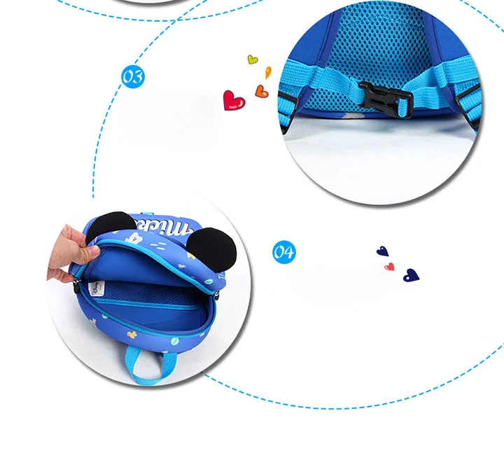 Cute Kid Toddler Schoo Bags Backpack Kindergarten Children Girls Boys mickeySchoolbag 3D Cartoon backpack children (6)