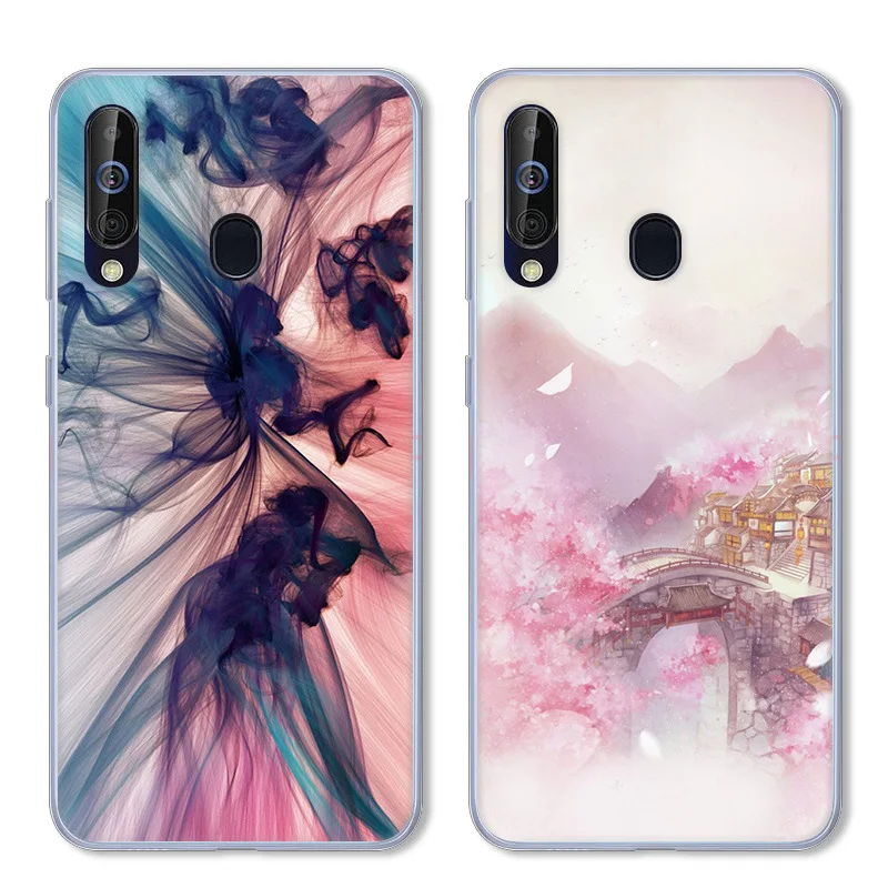 Soft TPU Case For Samsung Galaxy A60 Cases Cute Painting Silicone Phone Back Cover For Samsung A60 A 60 Back Fundas protector