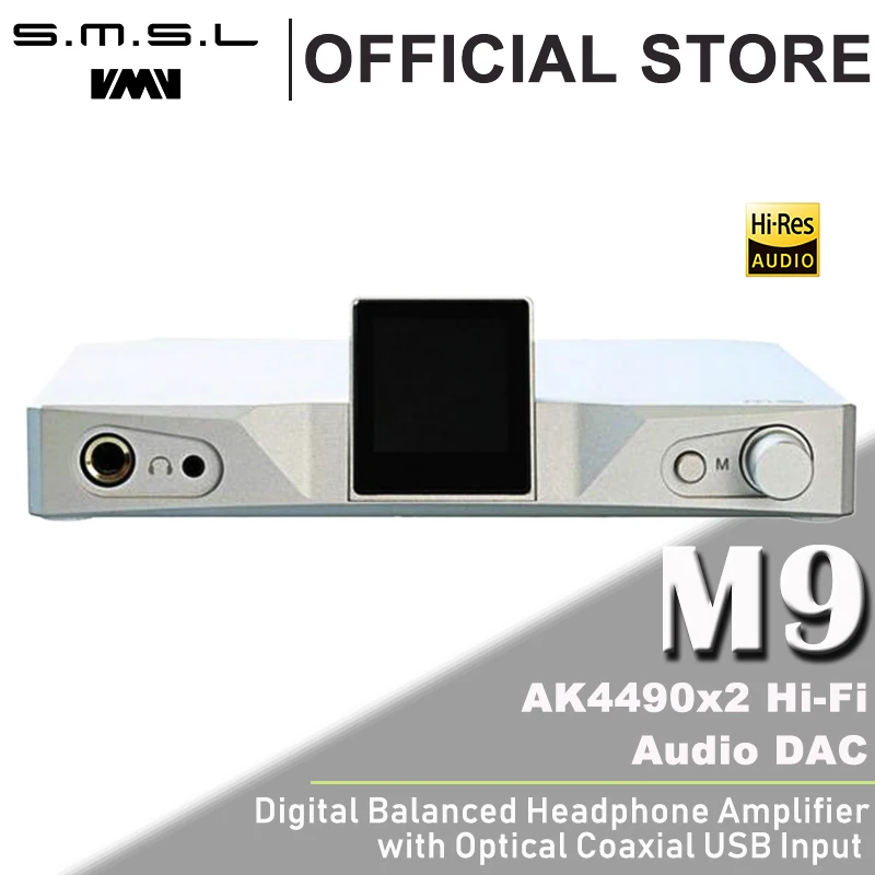 SMSL M9 Headphone Amplifier AK4490x2 32bit/768kHz DSD512 XMOS Hi-Fi Audio DAC Digital to Analog Converter Balanced RCA Output цена SMSL M9 Headphone Amplifier AK4490x2 32bit/768kHz DSD512 XMOS Hi-Fi Audio DAC Digital to Analog Converter Balanced RCA Output цены онлайн
