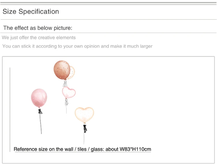 [SHIJUEHEZI] Красочные воздушные шары наклейки на стену ПВХ DIY мультфильм наклейки на стены для детской комнаты гостиной магазин стеклянное украшение