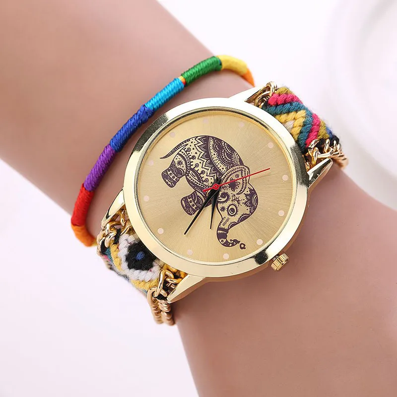 

Women Leather Bracelet Watches Fashion Casual Elephant Wrist Watches Relojes Mujer Relogio Feminino Clock Dropshipping Ff