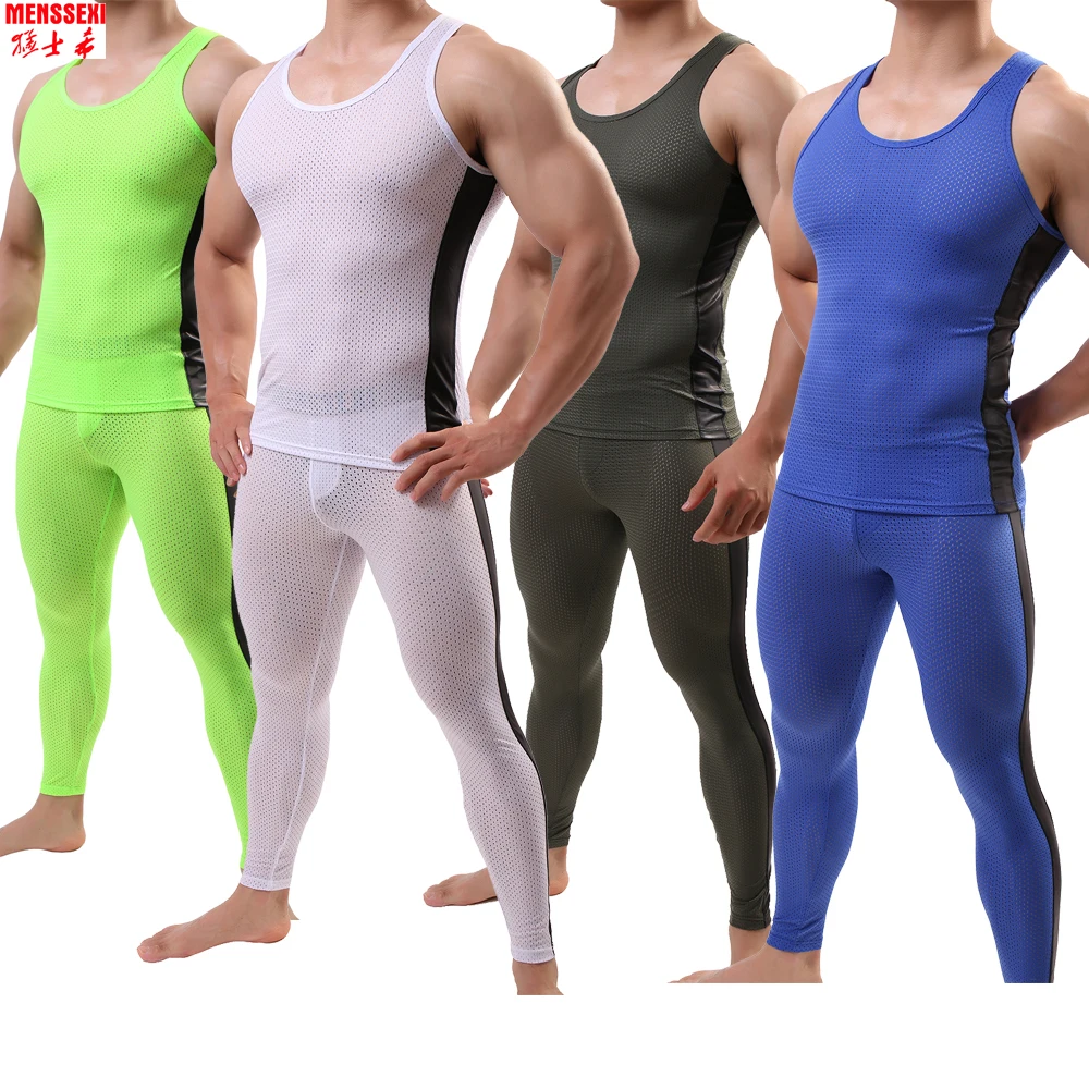 2018 MENSSEXI Brand Men Sports Compression Underwear Sets Running
