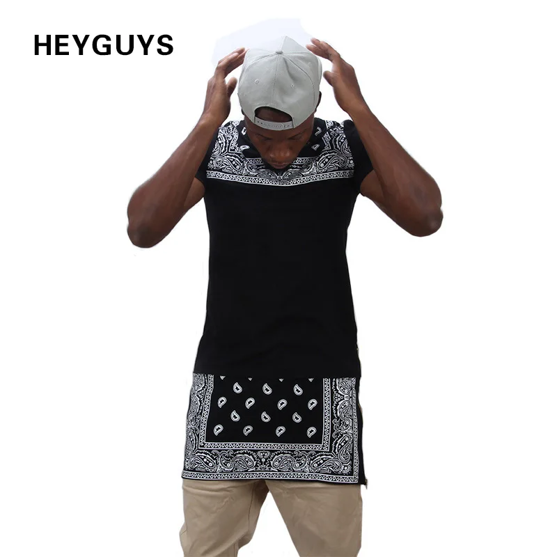 Fashion Bandanna print black gold zipper oversize style hiphop