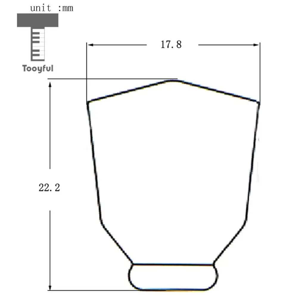 Tooyful-sintonizadores de teclas de clavija, perillas de botón, tapa de la manija, trapezoidal de plástico, Jade verde, 6 uds.