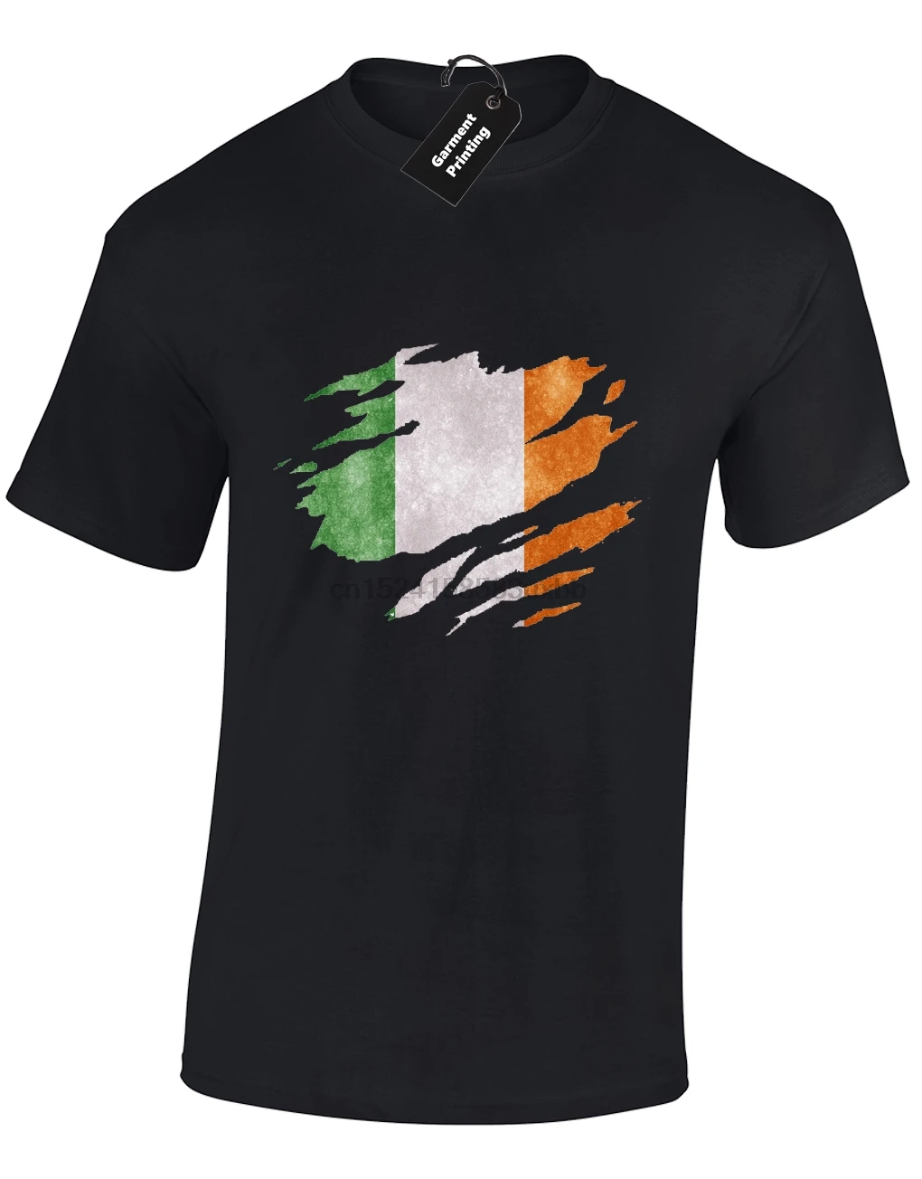 

IRELAND FLAG SLASH MENS T-SHIRT IRISH FOOTBALL RUGBY FAN GIFT PRESENT IDEA (COL)Cool Casual pride t shirt men Unisex New Fashion