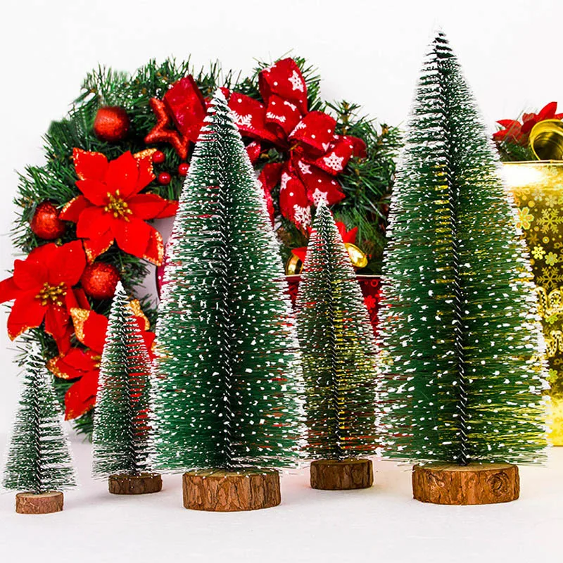 

1 Pcs Mini Christmas Tree Small Pine Tree Christma Ornaments Artificial Trees DIY Desktop Home New Year Decoration Kids Gift