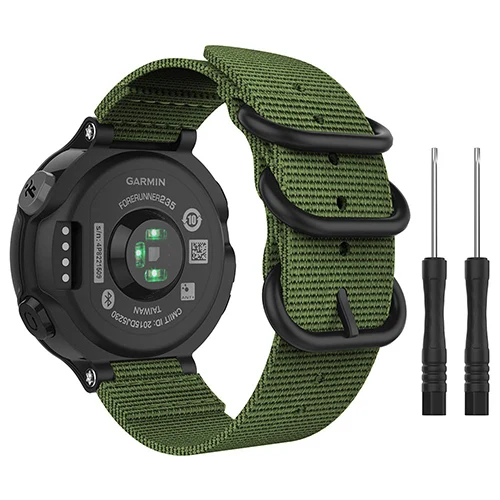 Для Garmin Forerunner 735XT нейлоновый ремешок, спортивные часы для улицы ремешок на запястье для девочек; мини-юбка для Garmin forerunner 220 230 235 620 630 Браслет - Цвет: Зеленый