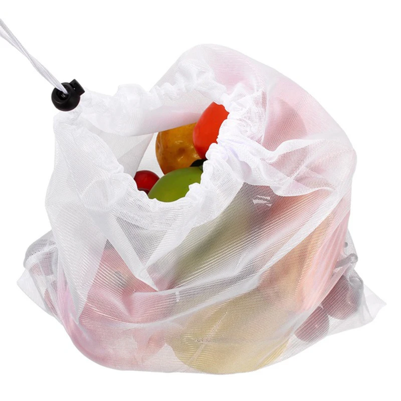 10 шт. Многоразовые продукты сумки веревочная Сумка Овощей прибор для хранения фруктов мешок 30x35 см