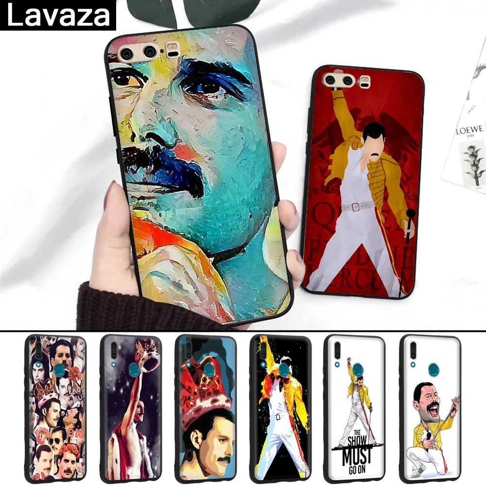 

Lavaza Freddie Mercury Queen band Silicone Case for Huawei P8 Lite 2015 2017 P9 2016 Mini P10 P20 Pro P Smart 2019