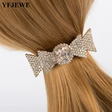 

YFJEWE Top Quality Silver\Gold color Bridal Hair Rhinestone Crystal For Brides Hair Wear Jewelry Wedding Accessories H055