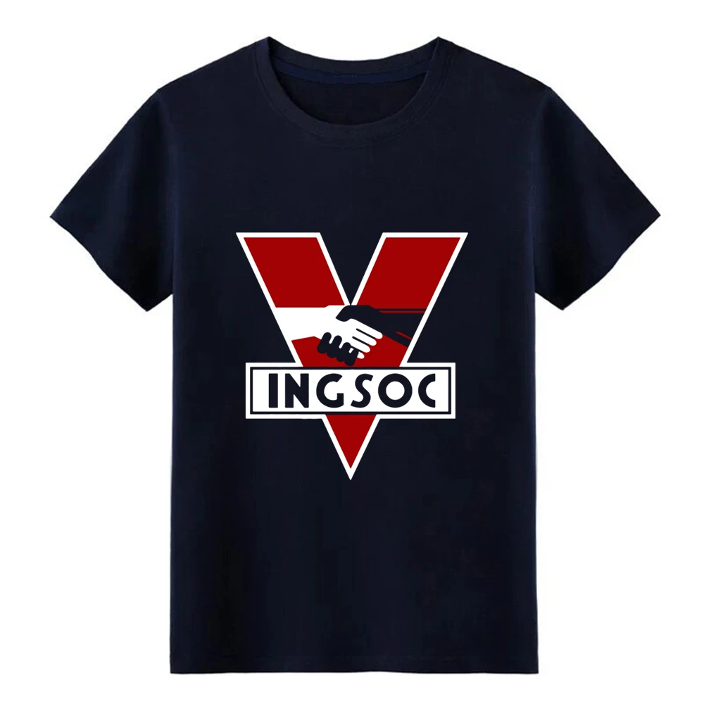 Men s Ingsoc 1984 t shirt Print Short Sleeve O-Neck solid color Cute fashion summer Formal shirt