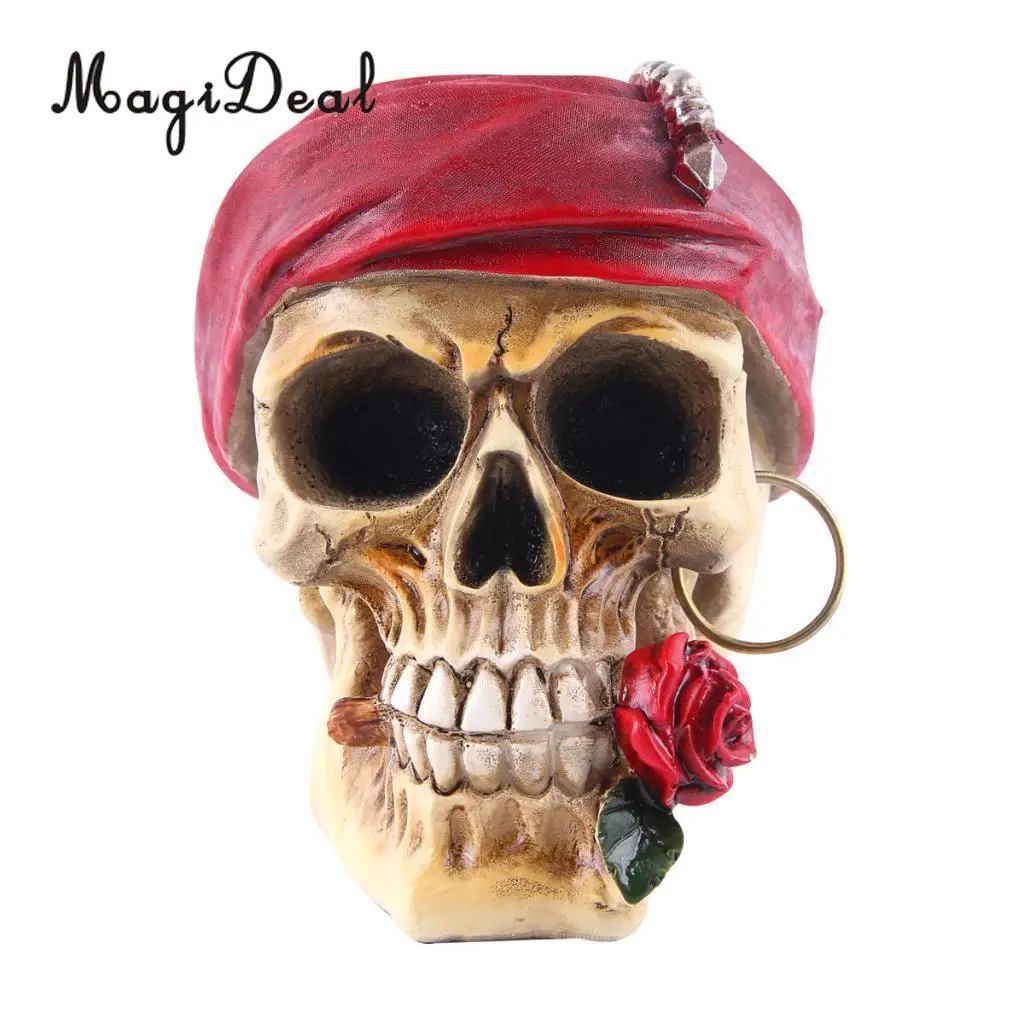 Collectable Resin Human Skull Skeleton Head for Desktop Shelf Display Decoration, 10 Styles