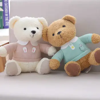 

30cm 1 piece Cute Baby/Girl Pillow Lovers Bear Stuffed Plush Animals Wedding Plush Baby Soft Toy Kids Toys For Children's