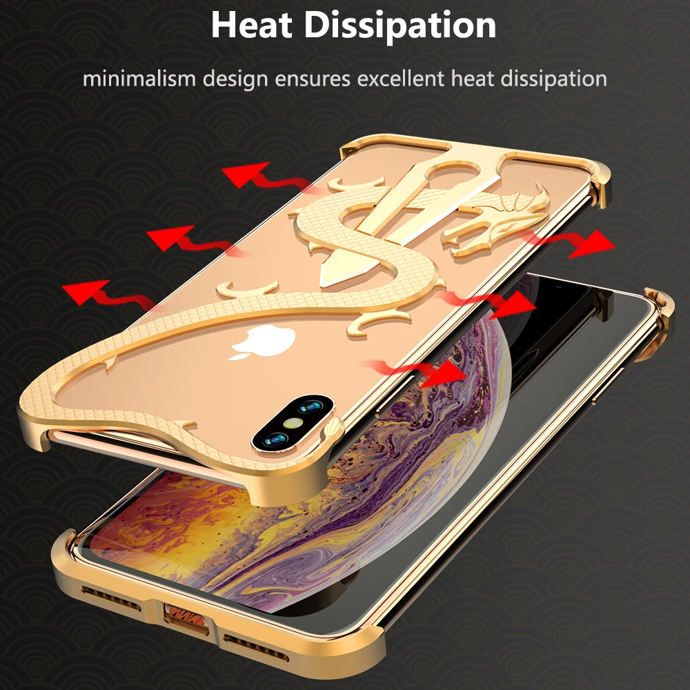 Чехол для iPhone XS Max роскошный тонкий жесткий металлический бронированный защитный
