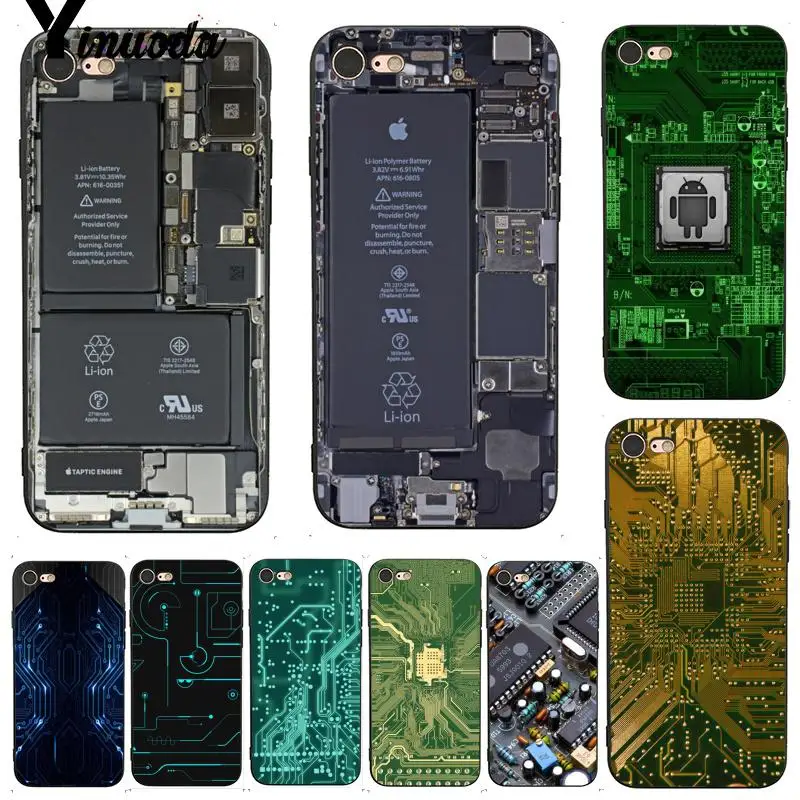 Чехол Yinuoda для iphone 7 6 X роскошная печатная плата оболочка чехол телефона iPhone 6S 6plus