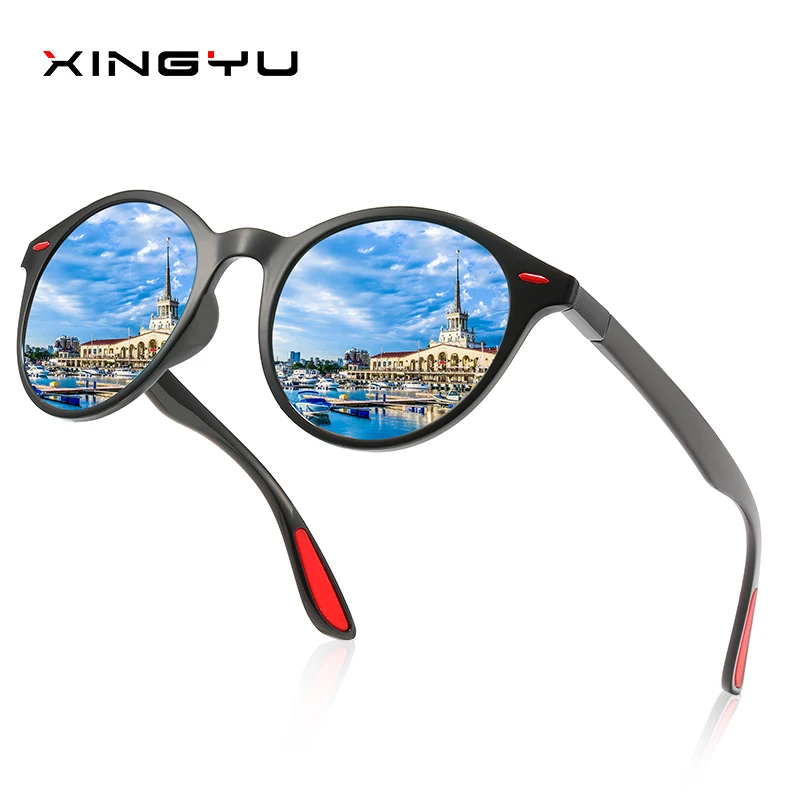

DESIGN Men Women Classic Retro Rivet Polarized Sunglasses TR90 Legs Lighter Design Oval Frame UV400 Protection