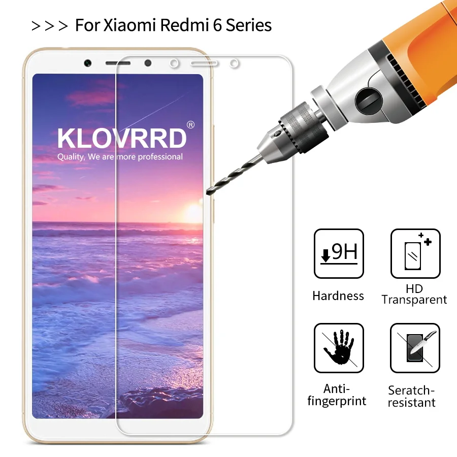 KLOVRRD 2.5D Закаленное стекло для Xiao mi Red 6 9 H прозрачная защитная пленка против
