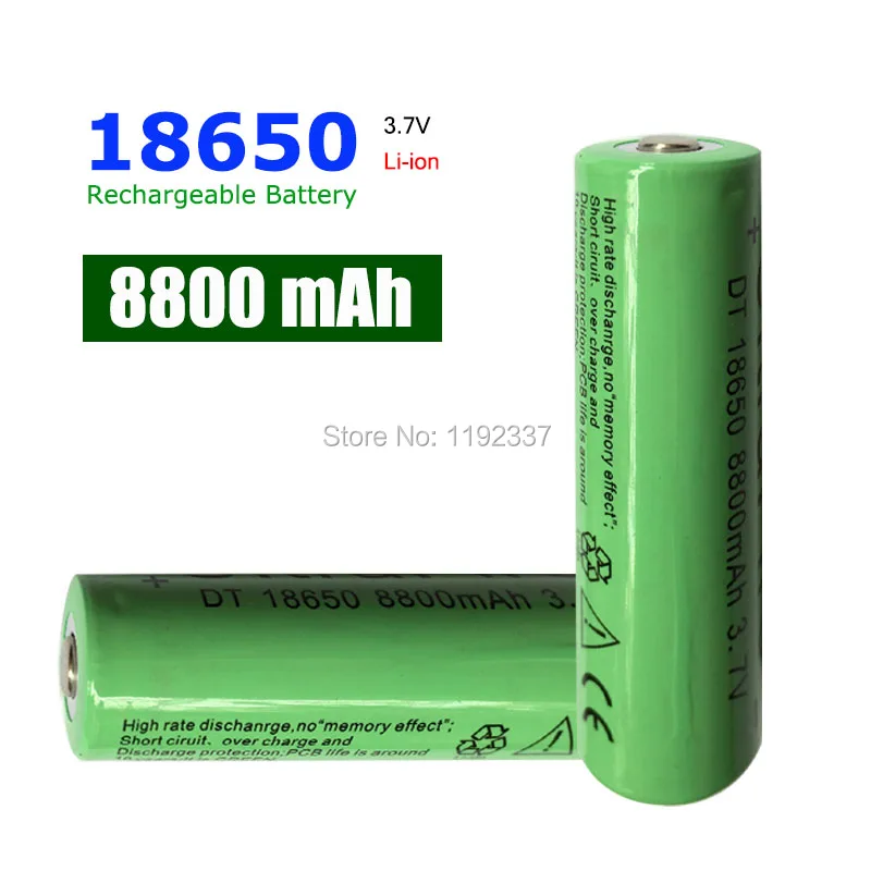 4 шт 8800mah 18650 перезаряжаемая батарея 3,7 v литий-ионные аккумуляторы для фонарика, фара, фонарь для езды