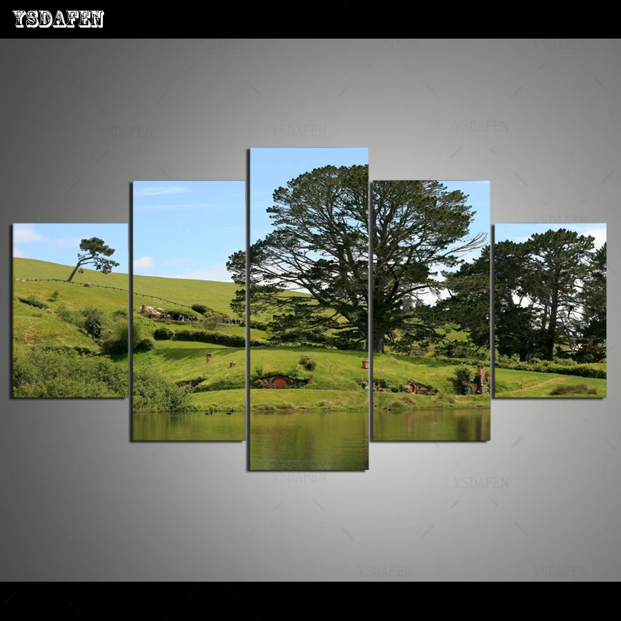 Drop Shipping HD 5 panel Canvas Art Hobbit 7 Painting Home decor Poster Picture For Living Room VH-861 | Дом и сад