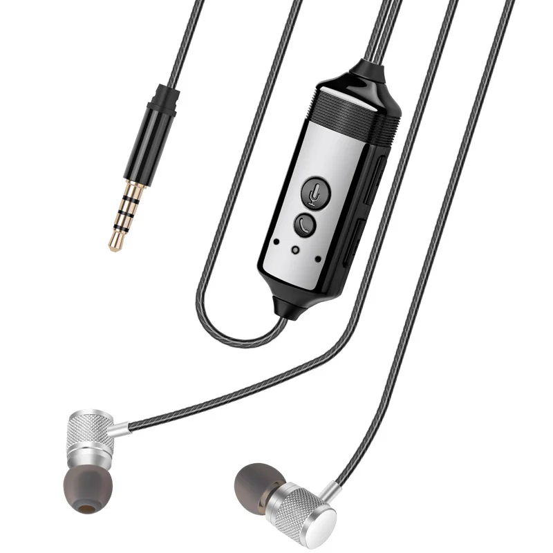 Portable 3.5mm Wired In Ear Earphone Call Recording Earbuds with MIC