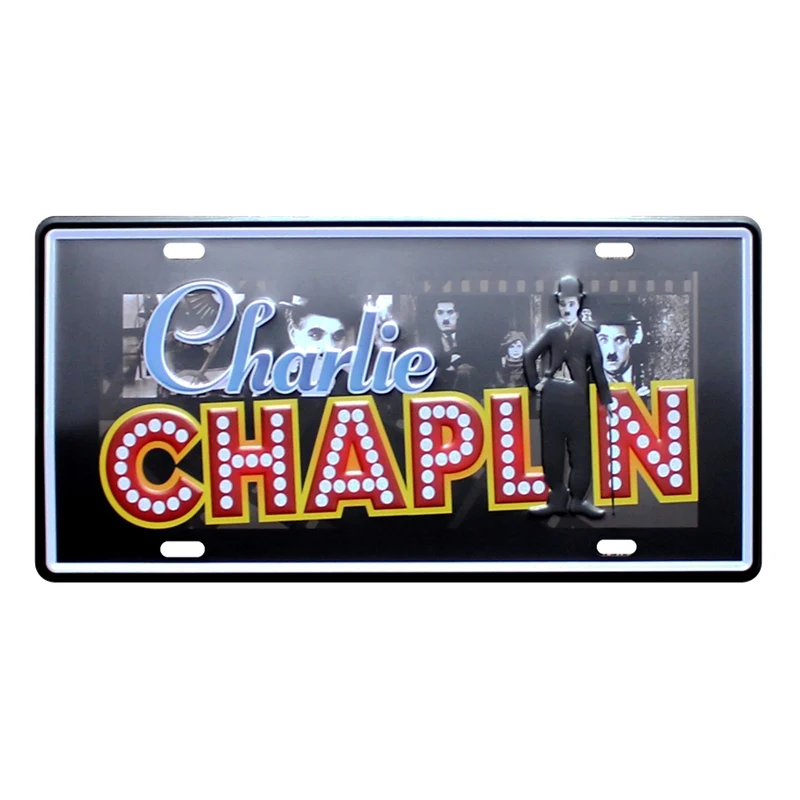 [WellCraft] кино музыка звезда Чаплин Али оловянные знаки настенные таблички плакат Декор для интернет кафе комнаты железная живопись HY-1705