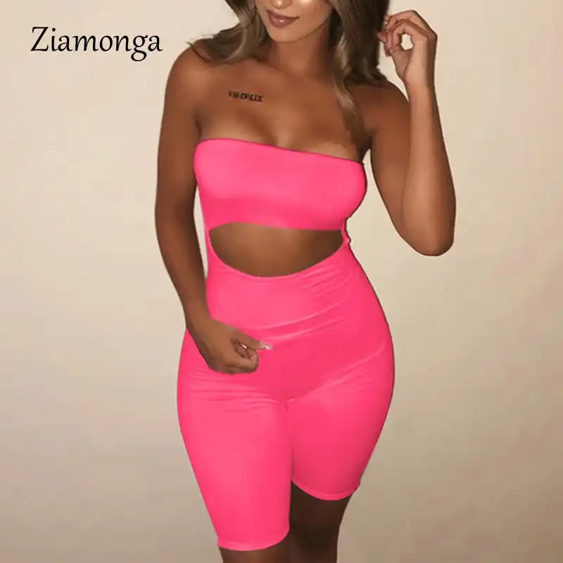 one piece biker short romper