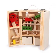 Детские игрушки инструмент ящик для хранения набор древесины Workbench разыгрывает спектакли инструменты сад игрушки для мальчиков 3 лет