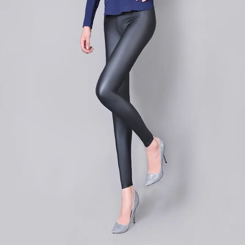 

Legging Hot Women Warm Full Length Leggings High Waist Fitness Knitted Black Long Pants seamless leather leggings push up