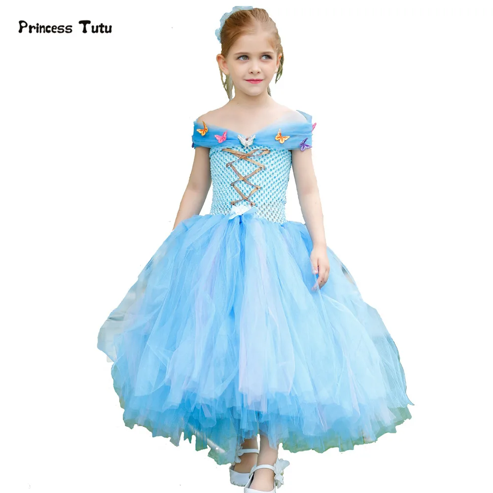 blue girl princess cinderella dress cosplay tutu dress kids tulle christmas halloween costume party pageant butterfly girl dress - Pageant Girl Halloween Costume blue girl princess cinderella dress cosplay tutu dress kids tulle christmas halloween costume party pageant butterfly girl dress - Pageant Girl Halloween Costume