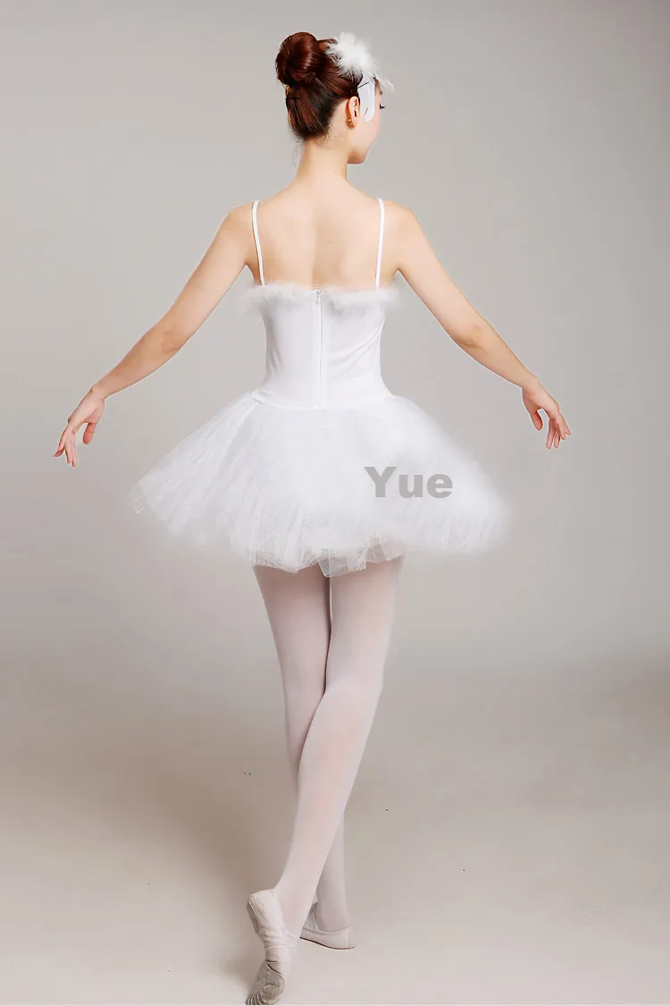 Классический балетный купальник для сцены для девочек взрослых Белый из балета "Лебединое озеро" платье Женская балетная пачка костюм для танцев