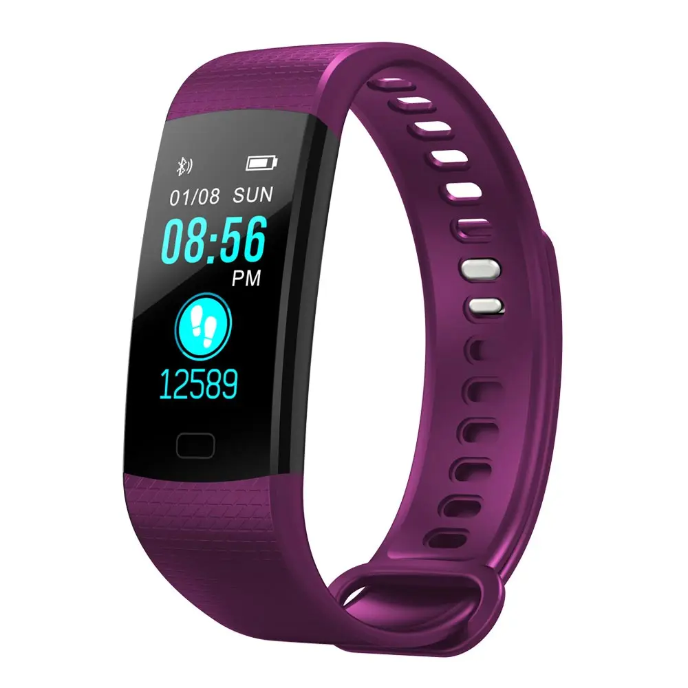 Дропшиппинг Bluetooth умный Браслет сердечный ритм активности фитнес-трекер кровяное давление спортивный ремешок электронные наручные часы с браслетом - Цвет: Фиолетовый