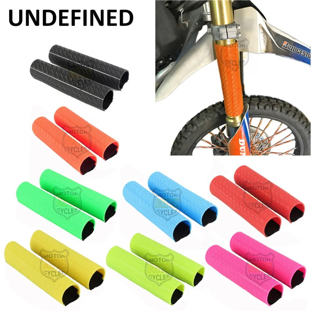 Black Dirt Bike Front Fork Protector Shock Absorber Guard Wrap Cover