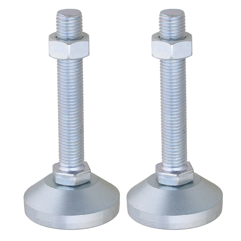 2pcs 60mm Dia M16x100mm Thread Carbon Steel Fixed Adjustable Feet for