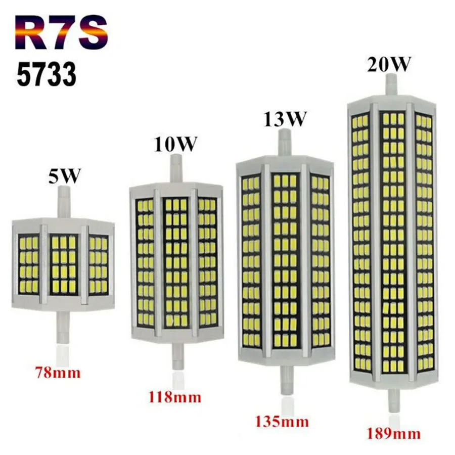 

5733SMD R7S LED Bulb Lamp ,5W/10W/13W/20W LED Corn Light Bulb Replace Halogen Lamp AC220V